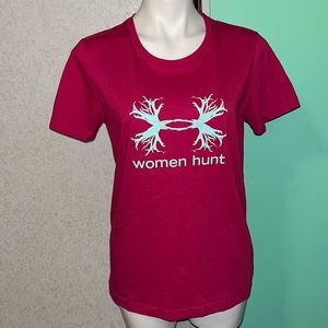 under armour pink women hunt tee shirt